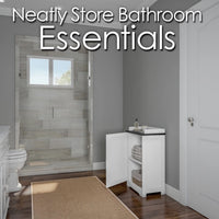Thumbnail for White Bathroom Floor Storage Cabinet