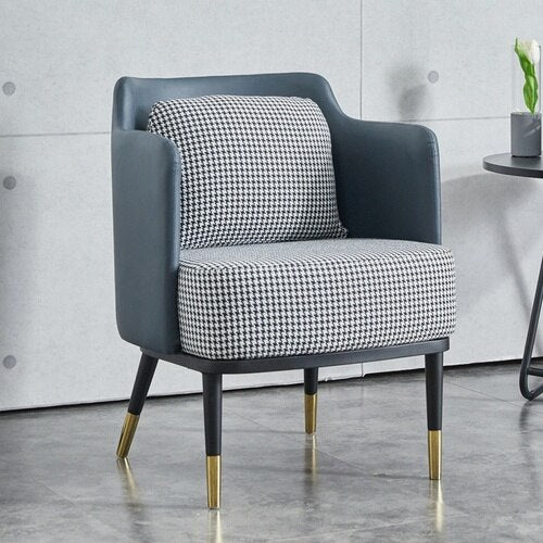 Unique Iron Armrest Indoor Accent Chair