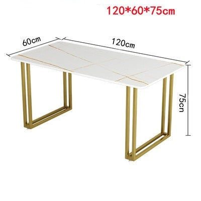 Nordic Dining Table with Gold Legs