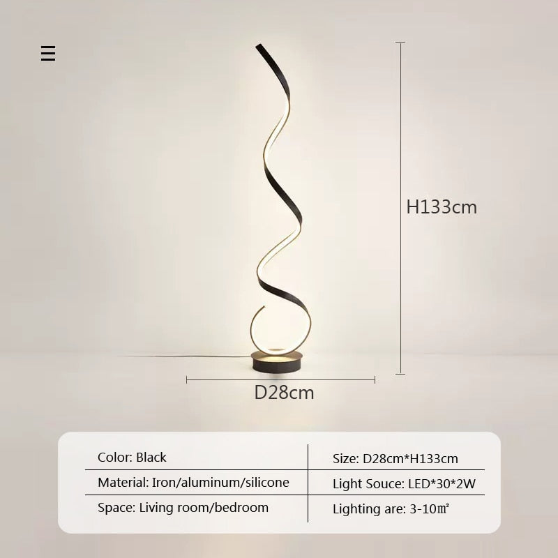 Minimalist LED Strip Floor Lamp