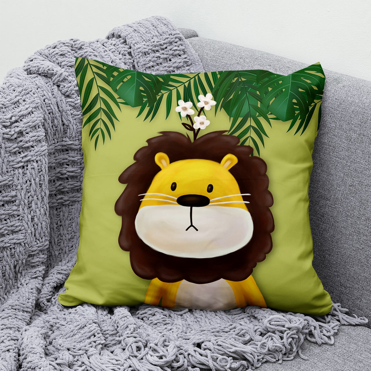 Cartoon Animal Zoo Pillow Covers