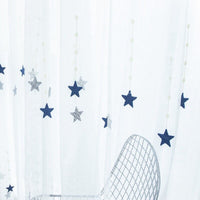 Thumbnail for Pink Embroidered Star Voile Sheer Curtain