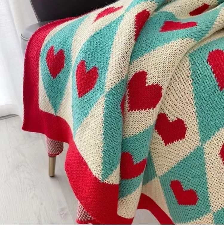 Wonderland Love Heart Knitted Blankets
