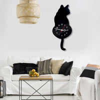 Thumbnail for Cute Wagging Tail Cat Wall Clock