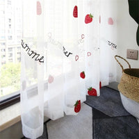 Thumbnail for Green Avocado Sheer Curtains with Fruit Embroidery