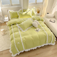 Thumbnail for Princess Style Bedding Sets with Lace Bowk
