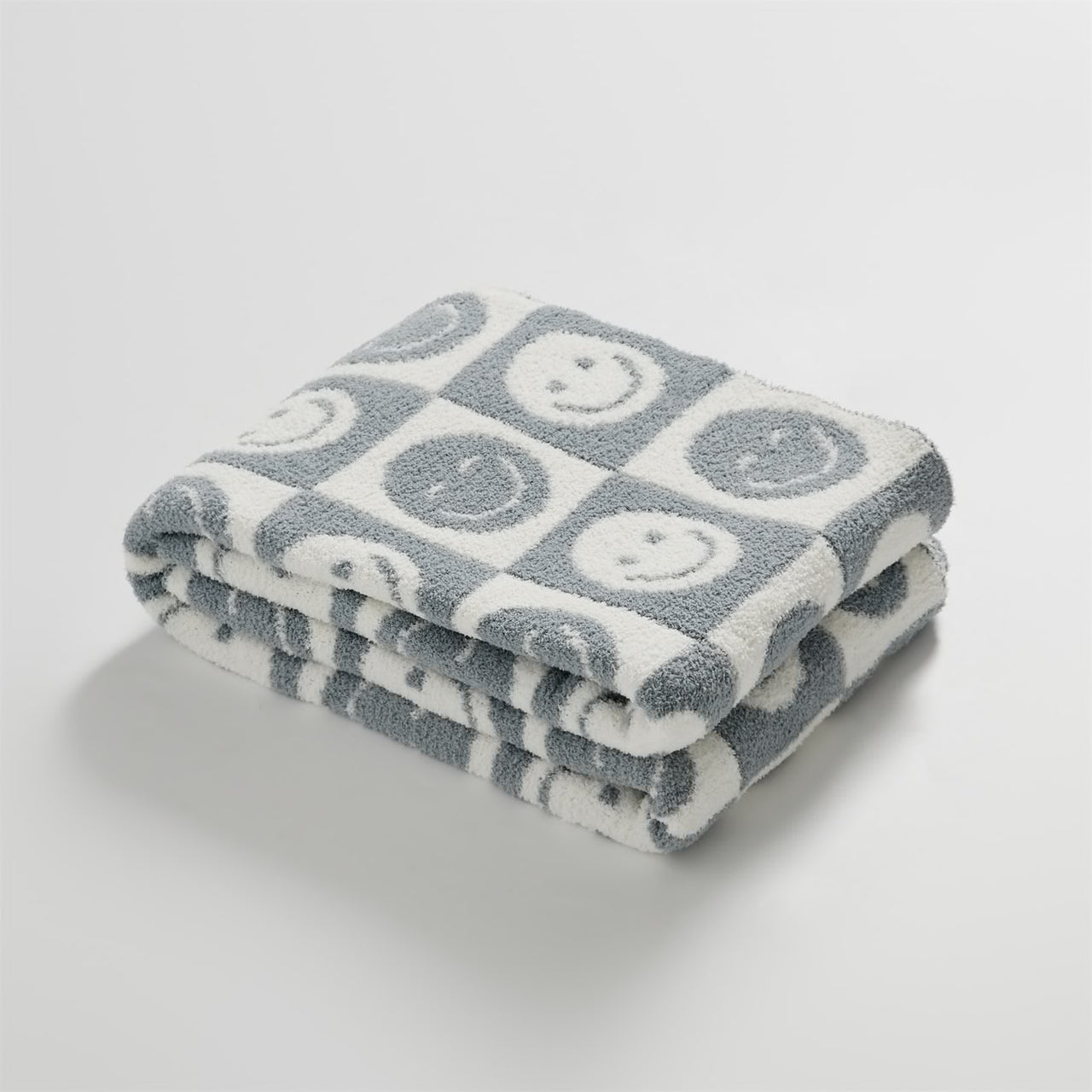 Internet Smile Meme Pattern Blanket with Cute Checkerboard Design