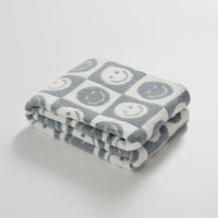 Thumbnail for Internet Smile Meme Pattern Blanket with Cute Checkerboard Design