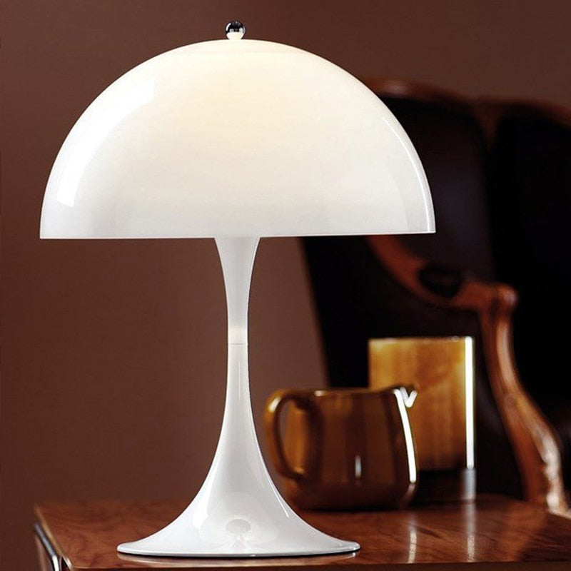 LED White Mushroom Floor and Table Lamp