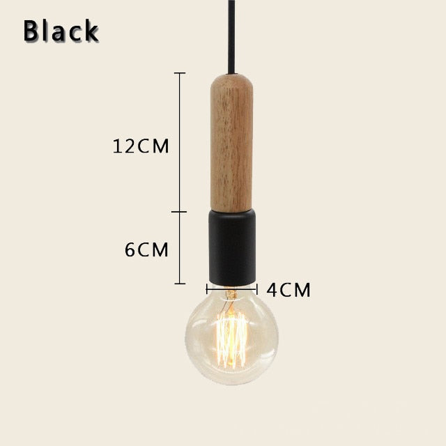Nordic Wooden LED Pendant Lights