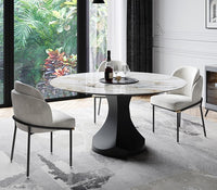 Thumbnail for Italian Style Bright Rock Slab Dining Table with Turntable