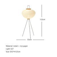 Thumbnail for Japanese Wabi Sabi Handmade Rice Paper Floor Lamp for Living Room and Bedroom