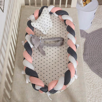 Thumbnail for Portable Knot Baby Crib with Pillow Sleeping Nest