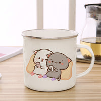 Thumbnail for Cute Animal Enamel Cup for Coffee and Tea 360ml
