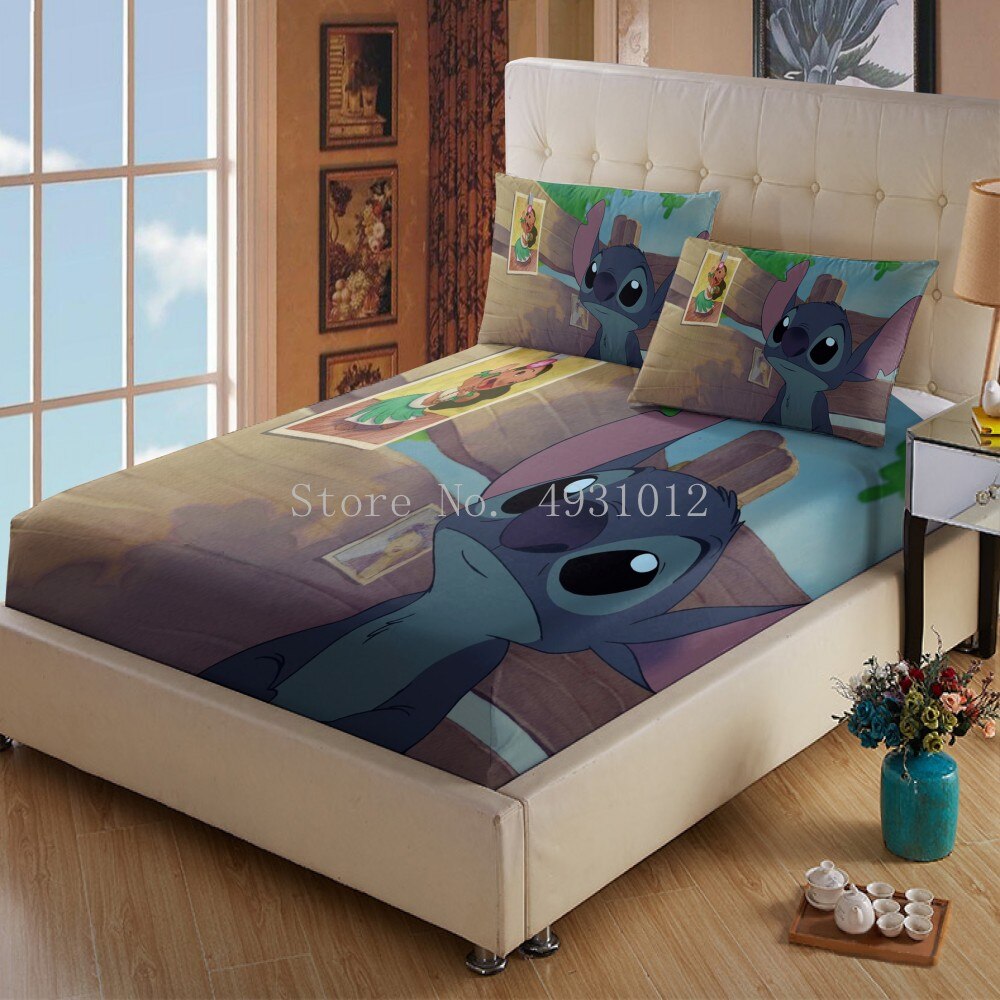 Cartoon Stitch Bed Sheets