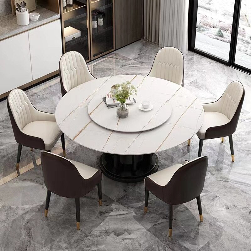 Round Dining Table Set for 6 People