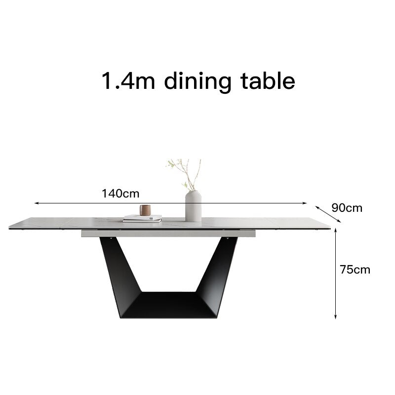 Retractable Marble Dining Table