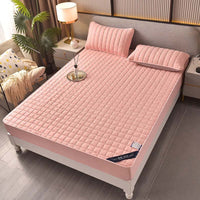 Thumbnail for Skin-friendly Quilted Mattress Cover - Anti-mite, Anti-bacterial, Breathable Fitted Sheet for Bed Protection
