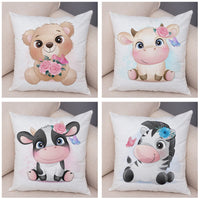 Thumbnail for Cute Cartoon Animal Pillowcase - Decorative Cushion Cover