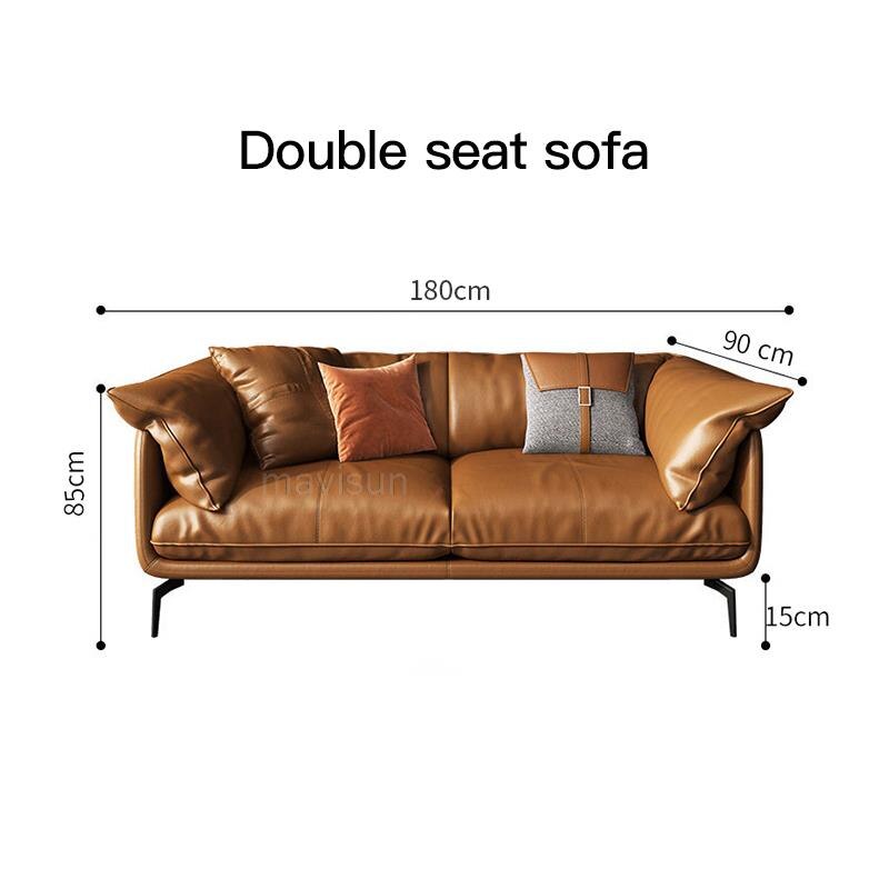 Italian Minimalist Leather Sofa