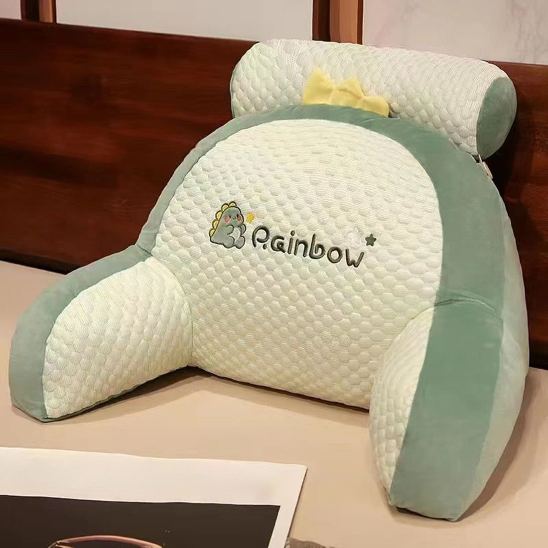 Triangular Solid Color Lumbar Support Pillow for Bedside