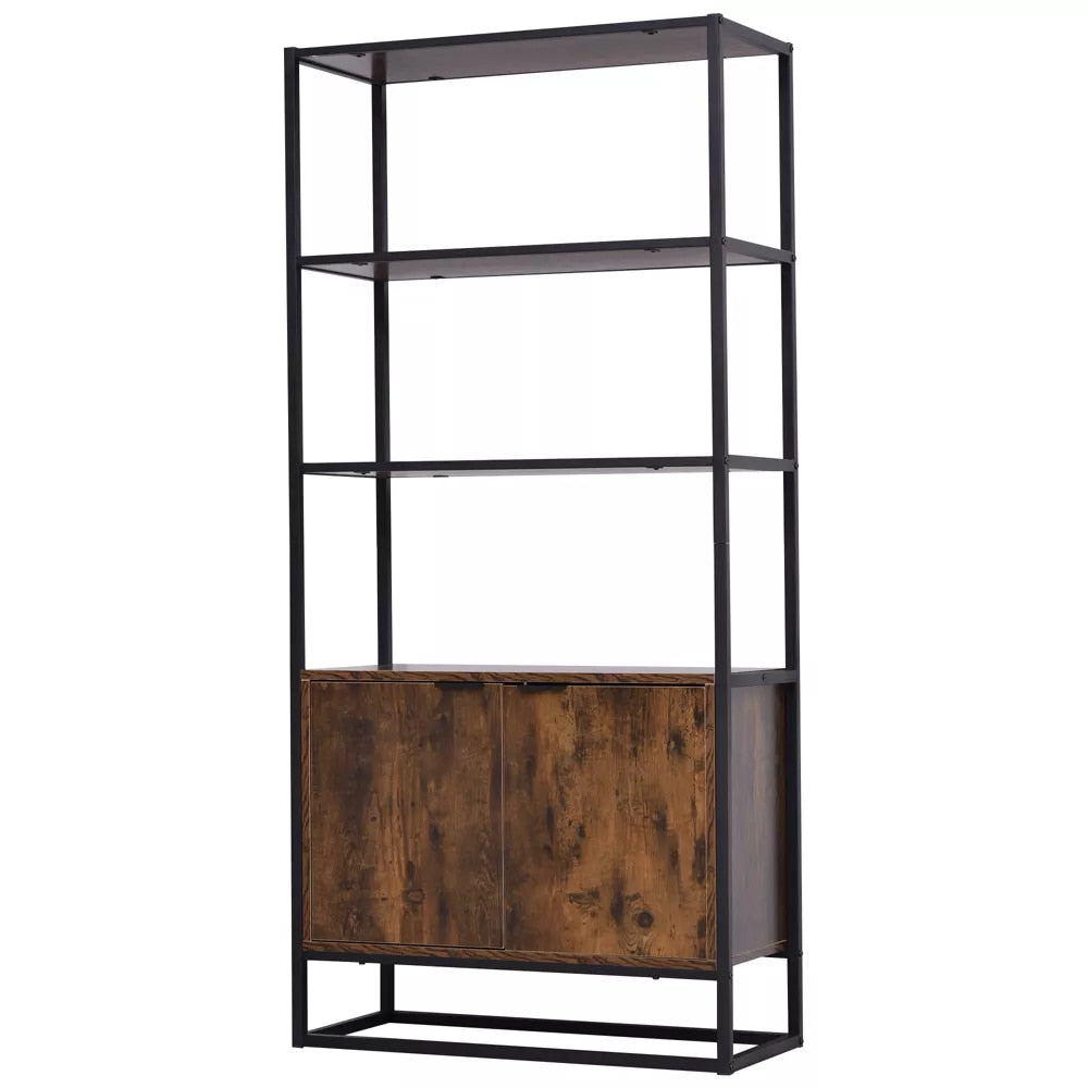 Storage Cabinet Bookcase with 3 Open Shelf