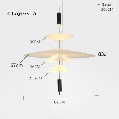 Personality LED Hanging Lamp - Flying Saucer Design