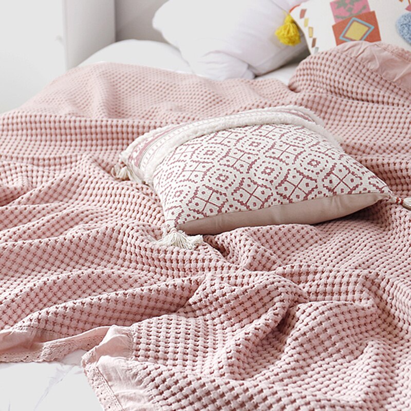 Soft 100% Cotton Knitted Blanket