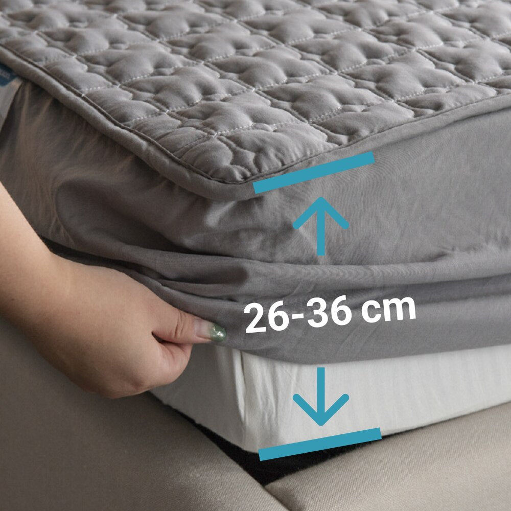 Thick Quilted Mattress Cover, Double Bed Sheet with Elastic Band