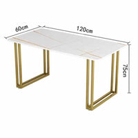 Thumbnail for Nordic Dining Table with Gold Legs