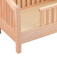 Thumbnail for Miniature Wooden Dollhouse Crib for Bedroom Decor