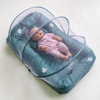 Thumbnail for Muslinlife Baby Nest Bassinet Portable Bed with Mosquito Net