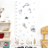 Thumbnail for Cartoon Baby Height Measurement Vinyl Nursery Decal - Lion Star