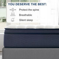 Thumbnail for 10 inch Hybrid Spring Mattress with Memory Foam