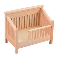 Thumbnail for Miniature Wooden Dollhouse Crib for Bedroom Decor