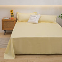 Thumbnail for Solid Color Bed Sheets Set with Pillows Case