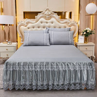 Thumbnail for Soft Lace Bed Skirt Set for King/Queen Size Beds