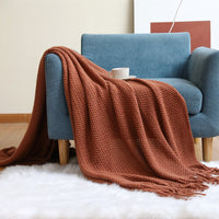 Thumbnail for Sofa Blanket Knitted Shawl in Solid Color