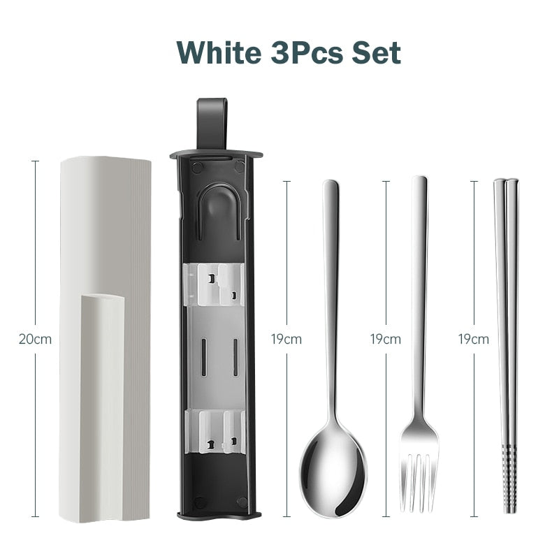 Portable Tableware Set - High-Quality Stainless Steel
