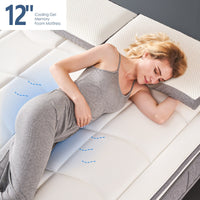 Thumbnail for 12 Inch Euro Top Hybrid Mattress with Gel Memory Foam