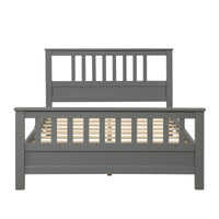 Thumbnail for Wood Platform Bed - Minimalist Bedroom Furniture in Gray