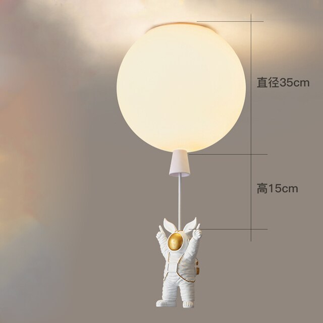 LED Astronaut Balloon Pendant Lights Children Nursery Decor