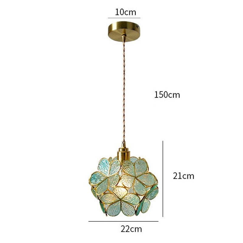 Modern Crystal Glass Pendant Light for Bedroom Ceiling