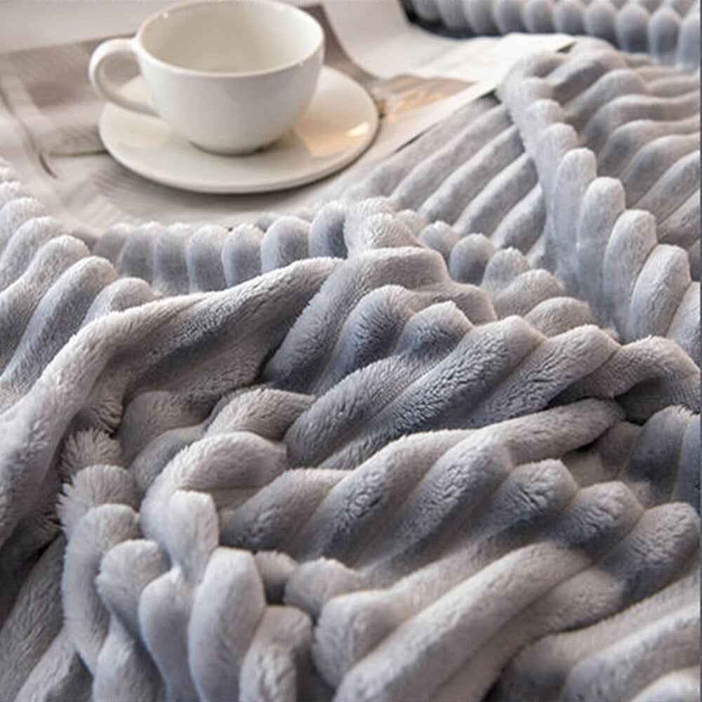Warm Flannel Blankets Mink Throw