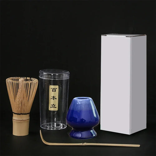 Japanese Matcha Set with Safety Bamboo Buddha Tea Spoon.