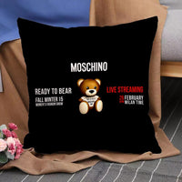 Thumbnail for Double Printed M-Moschino Cushion Cover Short Plush