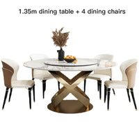 Thumbnail for Italian Mild Luxury Dining Table with Turntable