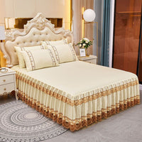Thumbnail for Soft Lace Bed Skirt Set for King/Queen Size Beds