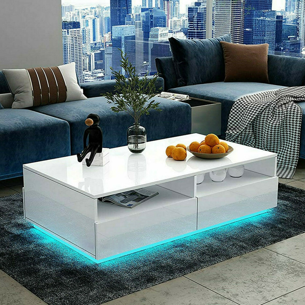 High Gloss RGB LED Coffee Table
