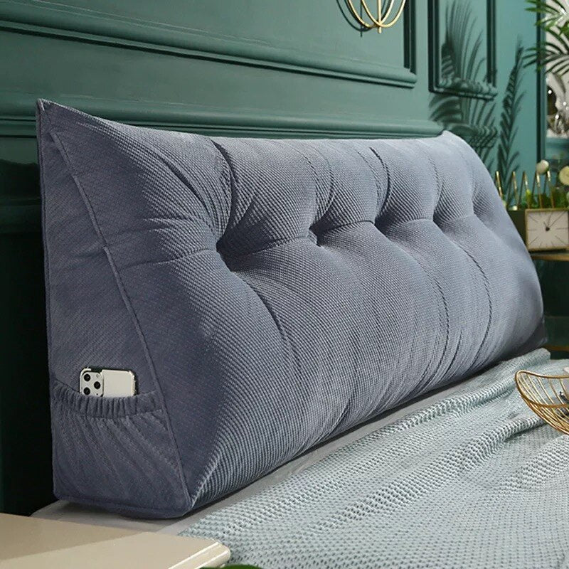 Triangular Headboard Wedge Pillow with Removable Cover